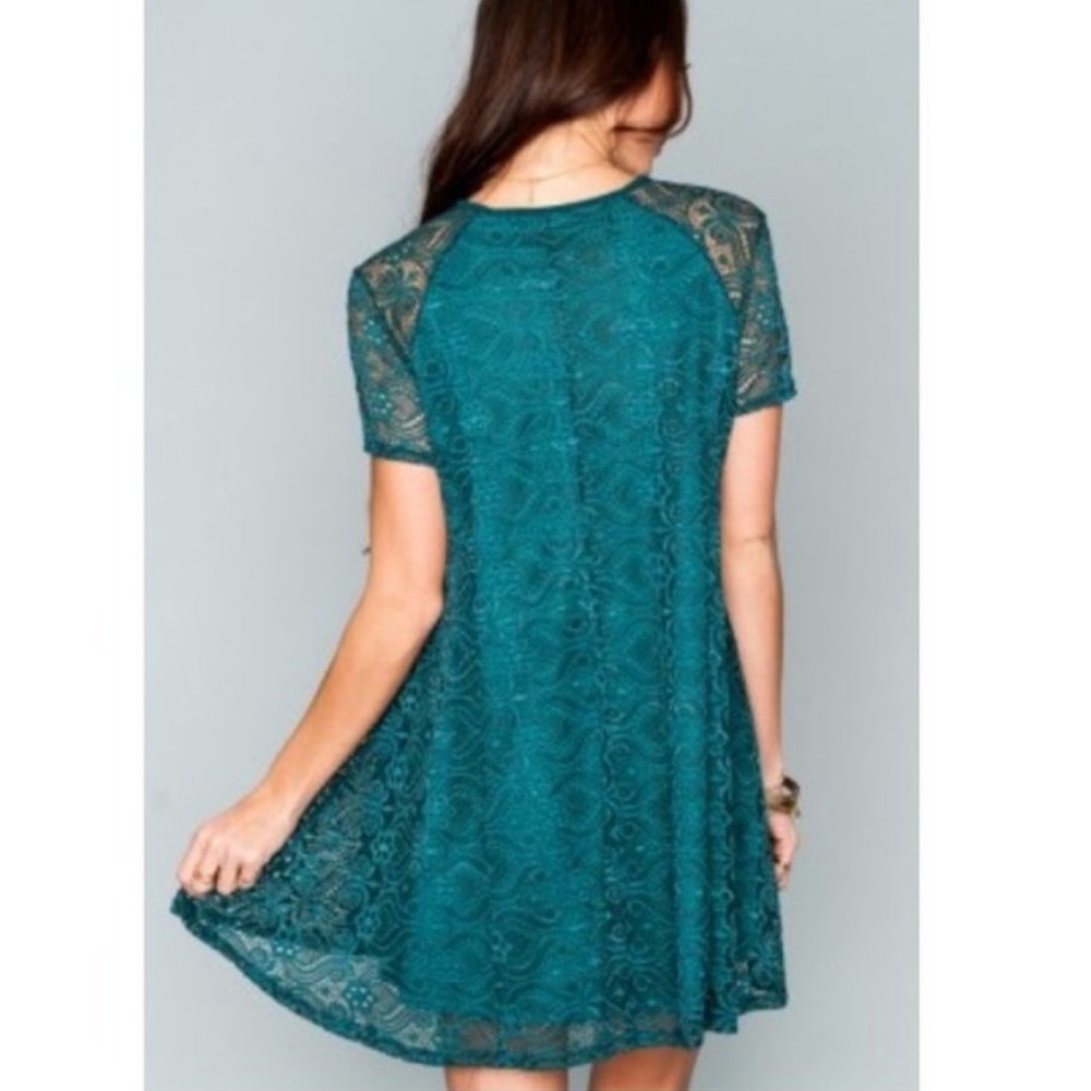 Show Me Your MuMu Lace Short Sleeved Mini Dress, EUC, Size Small - Picture 5 of 11